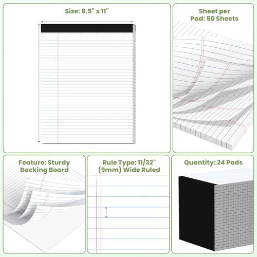 Blocs-notes légaux format 21,6 x 27,9 cm pour ne plus manquer de papier