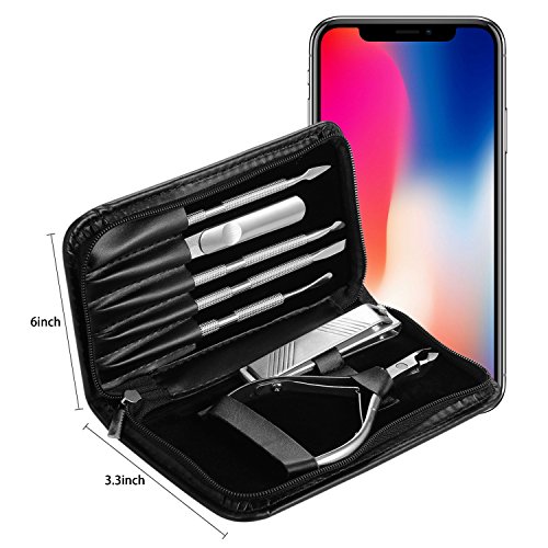 Maniküre Pediküre Set, Nagelhautschieber Nagelhautzange Nagelknipser Spatel Nagelfeilen Nagelpflege Kit für Damen… – Bild 8