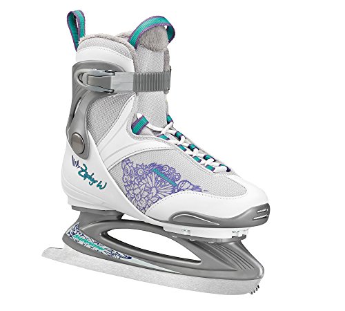 Rollerblade Bladerunner Ice Zephyr Women's Adult Ice Skates, White and Purple, Recreational, Ice