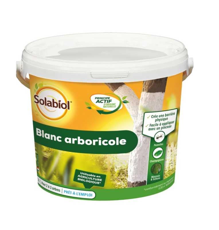 Multitanks - Solabiol SOBLANC3 Blanc Arboricole 3L - Protection naturelle pour troncs d'arbres
