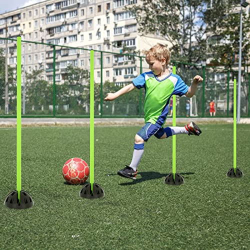 ACXIN Agility Sprungstangen Set Trainingsstangen für konditionelles, Multifunktionales Hürdenset Training für Sprungkraft, Dribbeln, Schulsport (Grün)