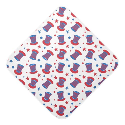 Msyxl Independence Day Hooded Towel - Ultra Soft & Absorbent Muslin Cotton Bath Towel for Babies, Toddlers, Newborn - Boys & Girls Essential 35