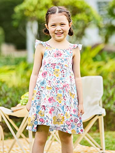 Image of Vieille Toddler Girls Summer Dress Ruffle Casual Beach Sundress 2-8 Years