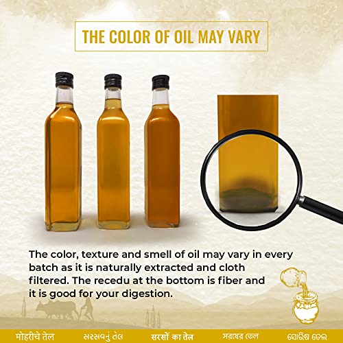 Image of Janki's Shuchi Natural Cold Pressed Mustard Oil by Janki's Shuchi | Mustard Seed Cooking Oil | Cold Pressed in Wooden Ghani /Kachi Ghani /Chekku (5L)