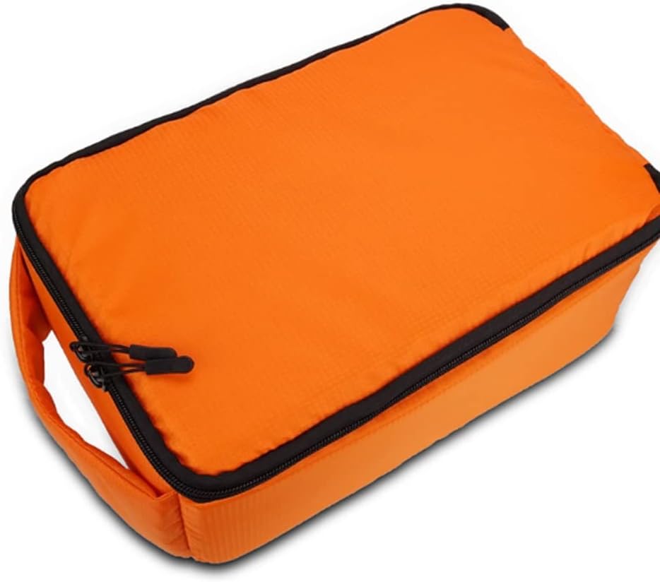 Camera Bag Multifunctional Professional SLR Camera Bag Retro Digital Backpack Lens Backpack(Orange)