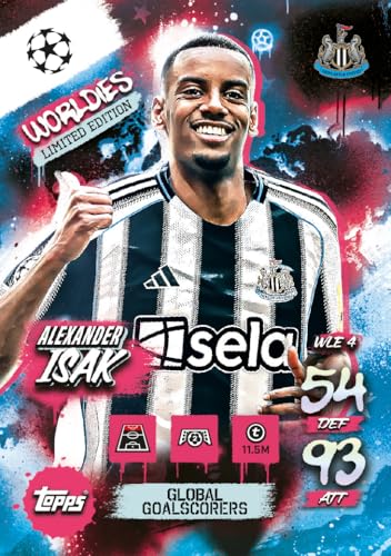 Image of Topps UEFA Champions League Match Attax 2025-26 Trading and Collectible Card Game (Booster Pack Worldies - Global Goalscorers)