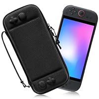 TCMOT Switch Carrying Case Compatible with 2025 Nintendo Switch 2, with 10 Games Cartridges Protective Hard Shell Travel Carrying Case Pouch for Console & Accessories, Black