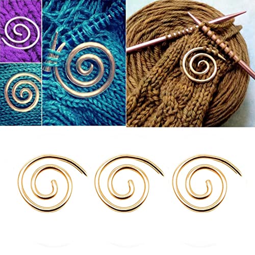  3/6 pezzi Aghi per cavi Pin per scialle  ferri da maglia con cavo a spirale  Filati piegati Aghi per maglieria  Mini aghi per cavi a spirale Accessori per maglieria