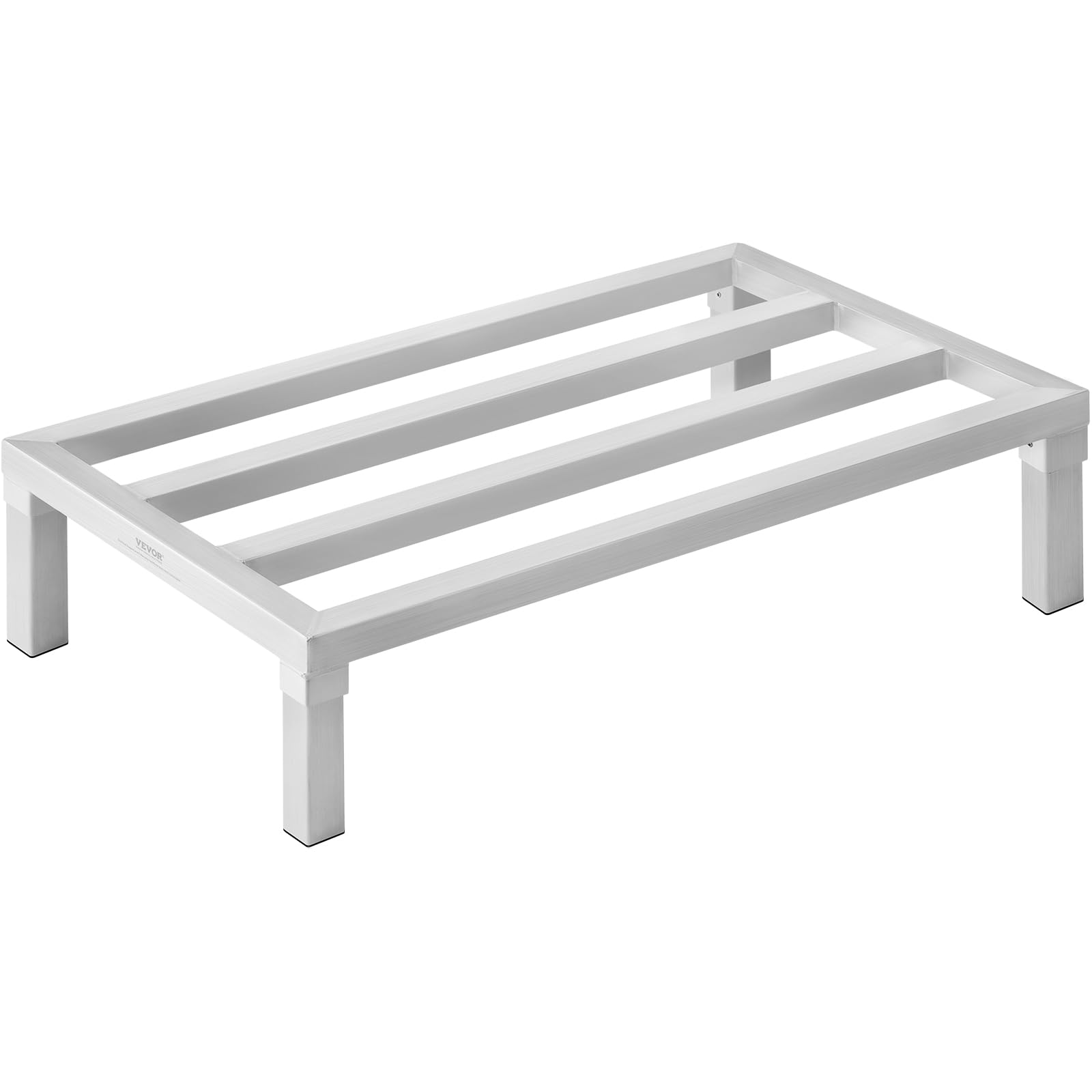 VEVOR Estante de Estiba de Aluminio 91,4x50,8x20,3 cm Estante de Almacenamiento Comercial Carga de 817,2 kg Totalmente Soldada para Almacenamiento de Alimentos en Suelo, en Restaurantes, Garajes