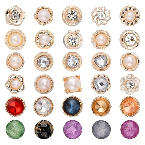 30 botones de perlas sin costura, botones invisibles para cubrir la ropa, broche de seguridad de repuesto extraíble, botones fijos decorativos para mujer, ropa, camisa, vestido, abrigo, chal