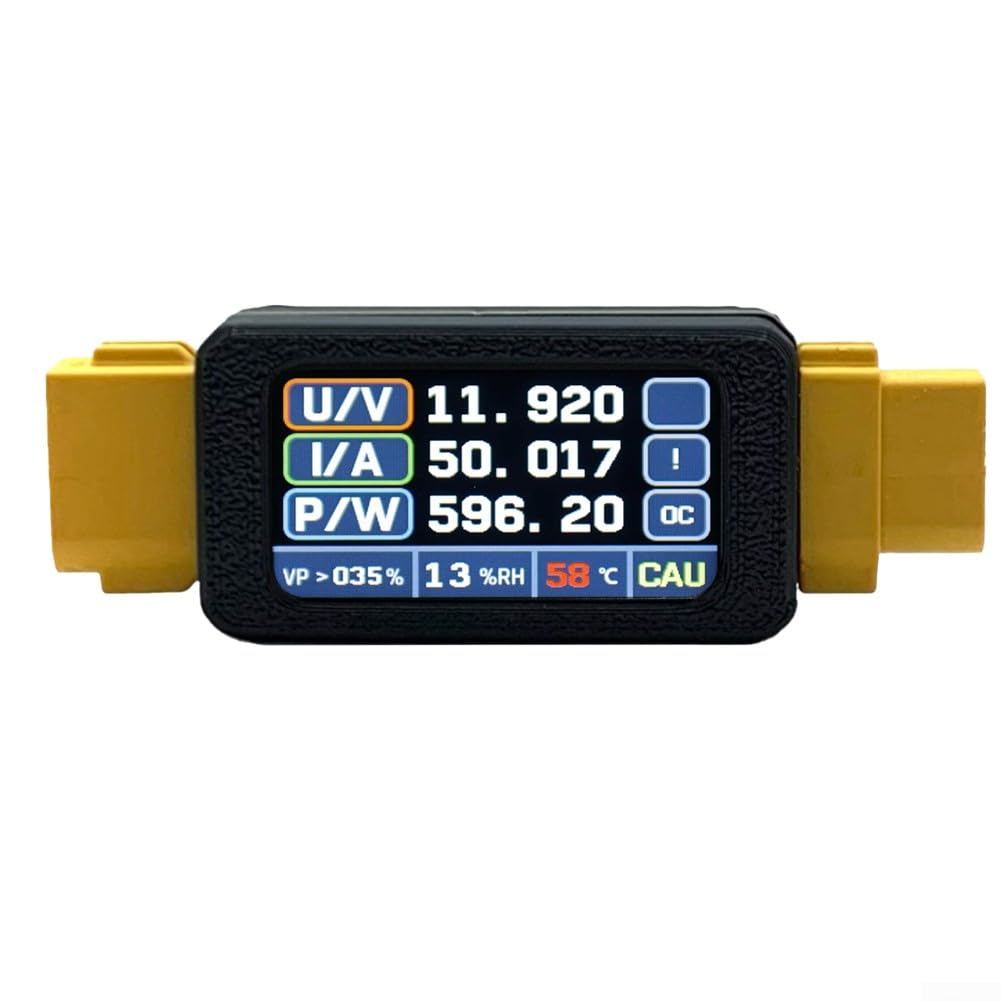 Ampèremètre bidirectionnel XT60 30A pour test de décharge batterie avec bus en cuivre