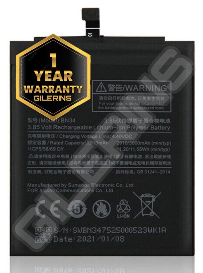 Image of Original BN34 Battery for Redmi 5a / Mi 5a Battery with 1 Year Warranty***(E166)