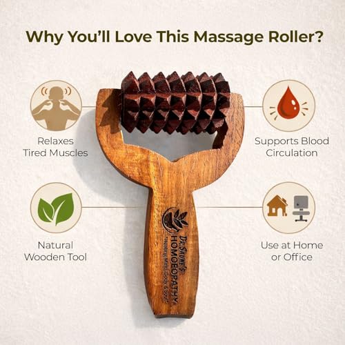 Image of Dr Saune's Wooden Scalp Roller Massager for Hair Growth, Improves Blood Circulation, Painless Massage, Enhances Oil Absorption