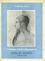 Catalogue Of Fine Lithographs By Odilon Redon. The Property Of Stephen Higgons Req. B004WYF0T6 Book Cover