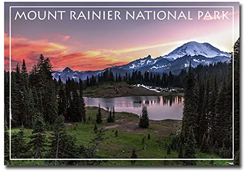 REFRIGERATOR MAGNET Mount Rainier National Park Washington Travel Size 2.5inch x 3.5inch Multi-color