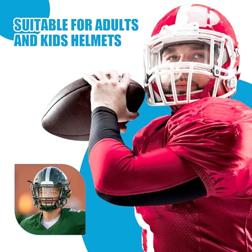 Football Visor, Universal Clear Football Visor Fits Youth & Adult & Kids, Professional Football Visor for Football & Lacrosse Helmet, Football Protective Gear, Football Helmet Eye-Shield Visor - Image 3