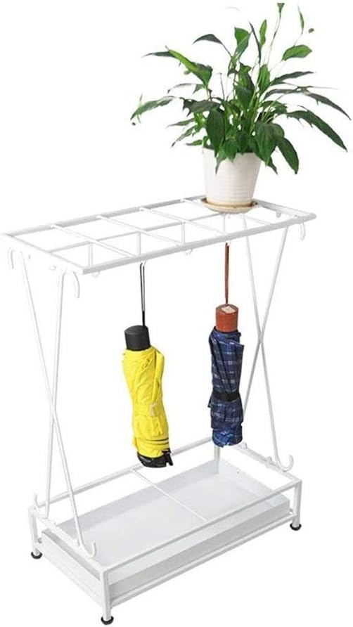 Metal Baseball Rack, Umbrella Holder with Thickened Steel Base, Metal Removable Drip Tray, Stable