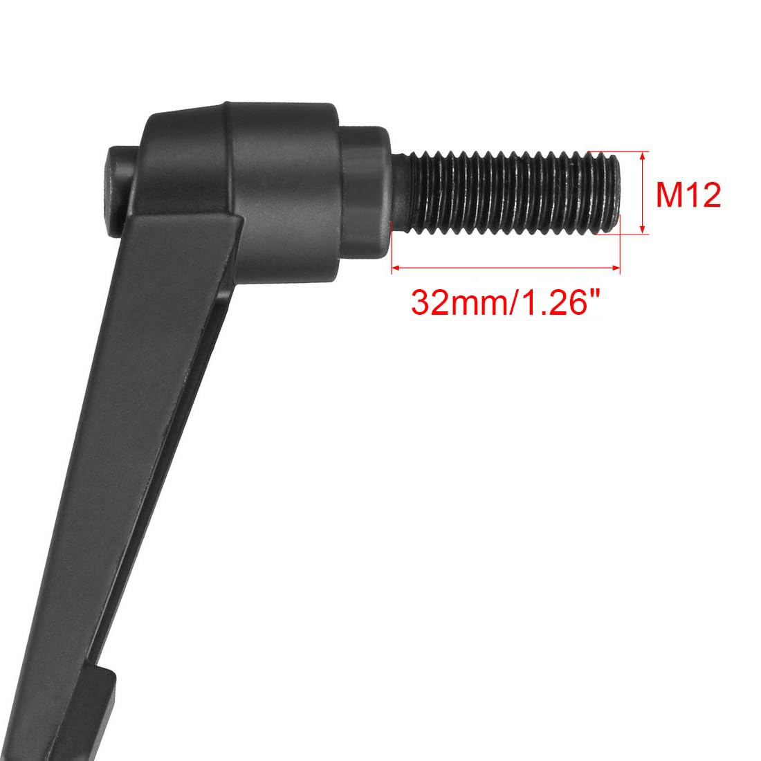 TA-VIGOR 1Pcs Adjustable Clamping Lever Handles, M12 x 32mm Locking Quick Release Push Button Ratchet Screw Knobs - Image 3
