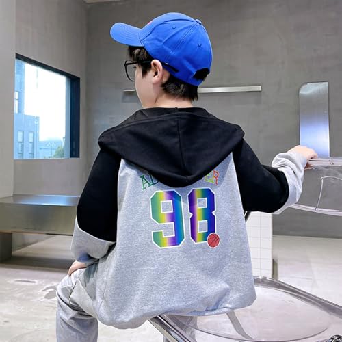Boys Tracksuit Activewear Long Sleeve Zipper Hoodies Sweatshirt And Sweatpants Outfit Piece Jogging Set4