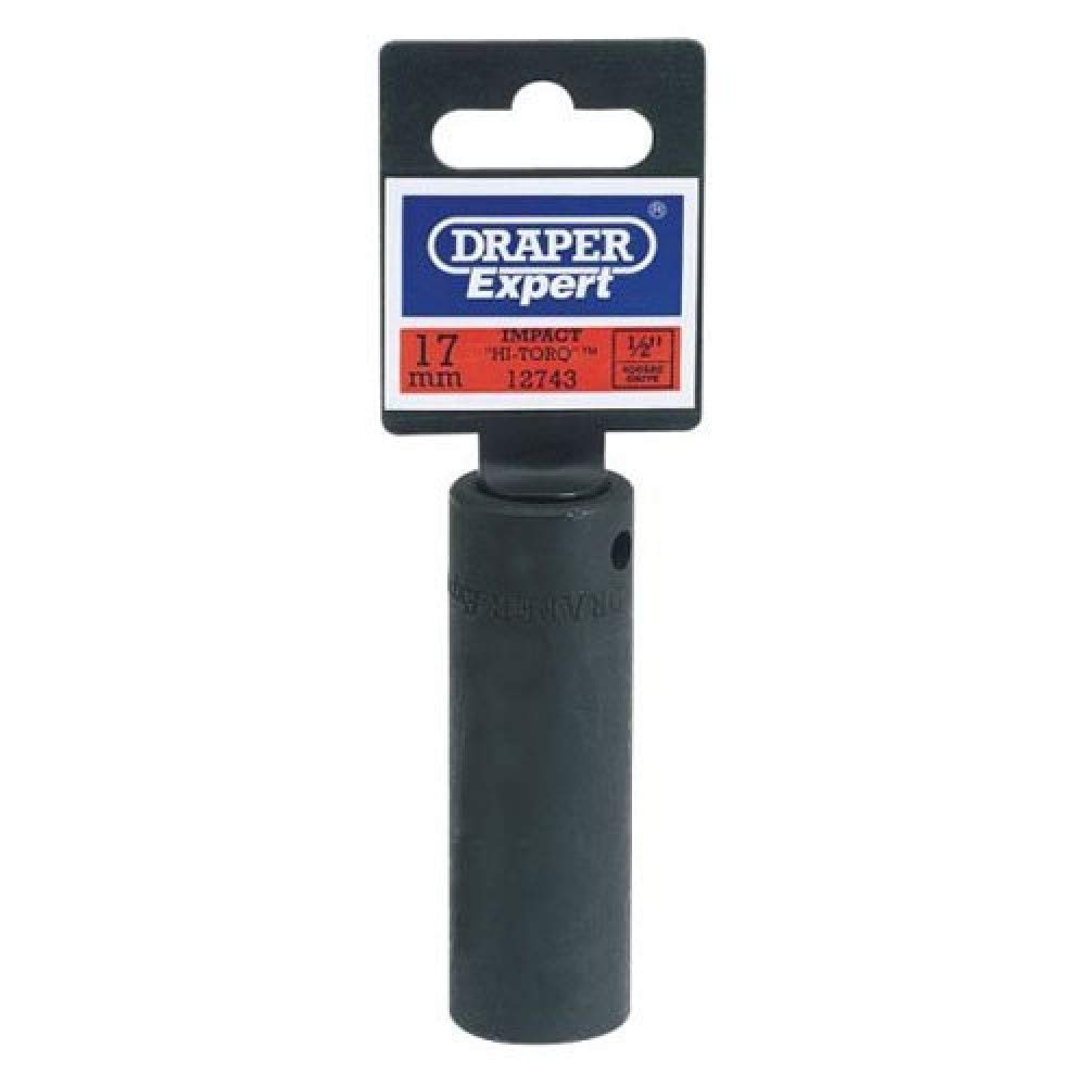 DraperD 12743 Expert Deep Impact Socket, 1/2" Square Drive, 17mm