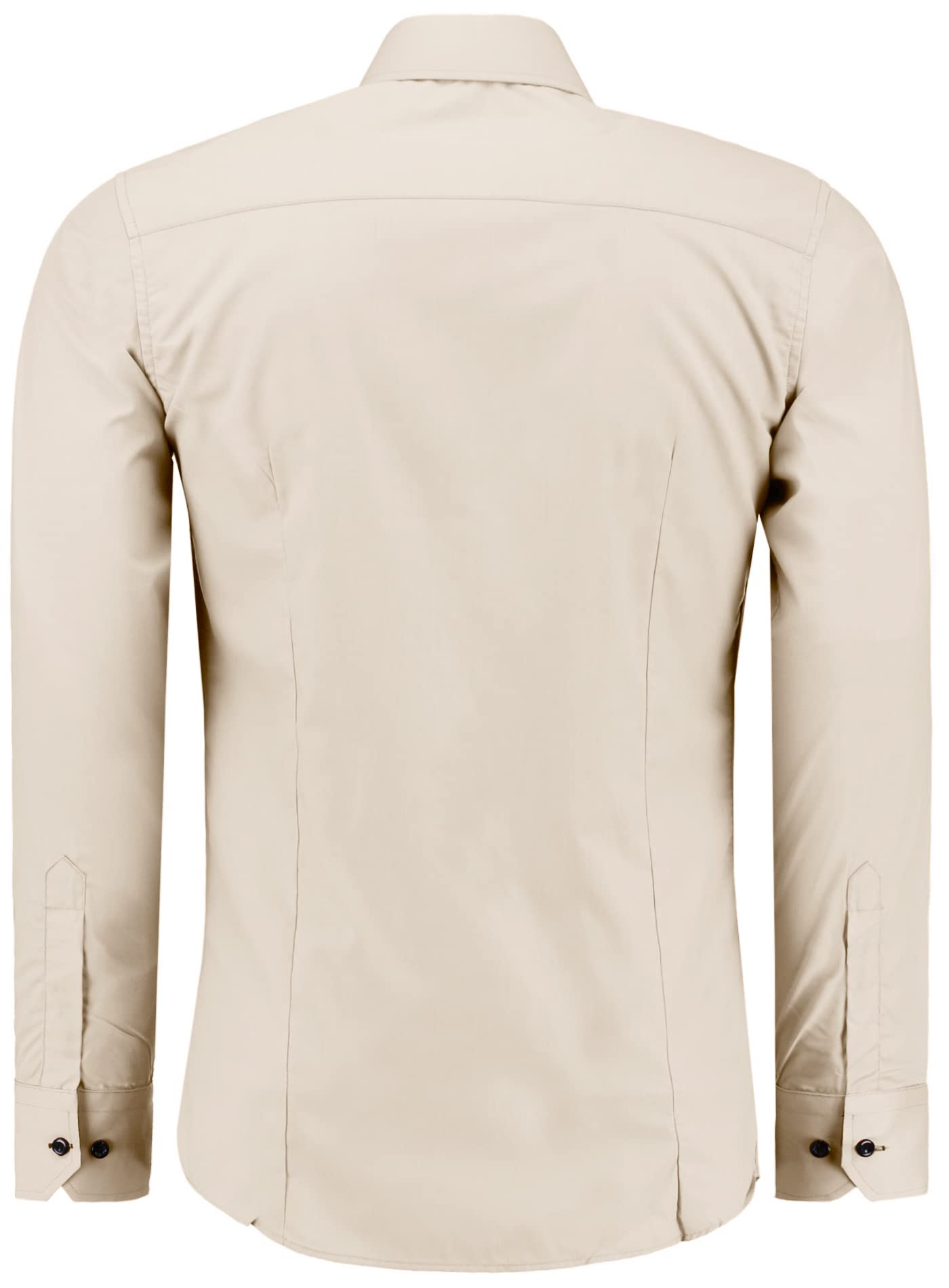 J'S FASHION Camicia da Uomo a Maniche Lunghe, Slim Fit, Facile da Stirare, Taglie UE: dalla S alla 6XL