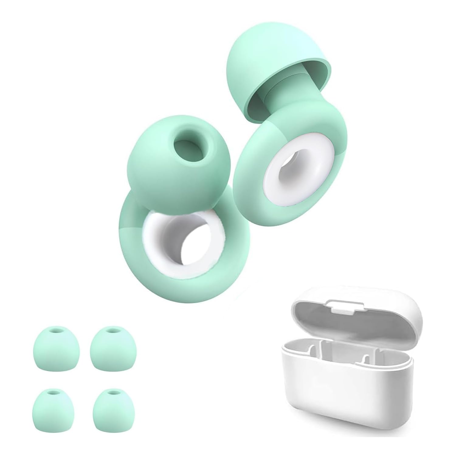 Ear Plugs for Sleeping Noise Cancelling, Reusable Hearing Protection in Flexible Silicone, Soft Noise-Reducing Earplugs for for Sleep Snoring Concerts Study Travel Sensory Sensitivity