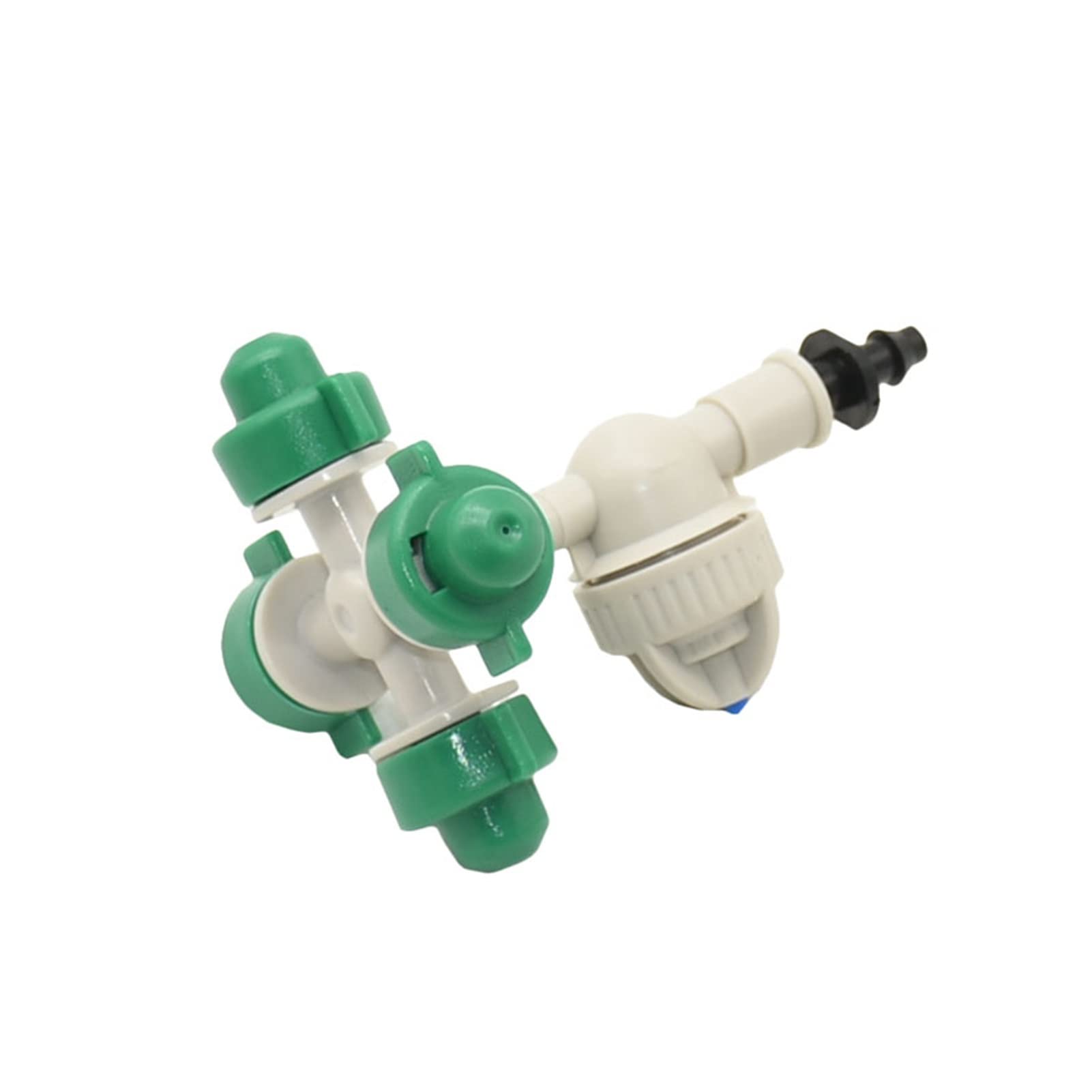 Serra Micro irrigazione a Goccia Ugello di atomizzazione sospeso, ugello atomizzante antidocchiato Croce con connettore spinato, ugello di atomizzazione for irrigazione Serra 50 Set (Color : Green)