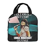 Xojlqazd Linda Rock Singer Ronstadt Insulated Lunch Bag Lunch Box for Men Women Stylish Lunch Container for Outdoor Reusable Zipper Tote Bag for Adult Lunch Organizer for Hiking Lunch Cooler Bags