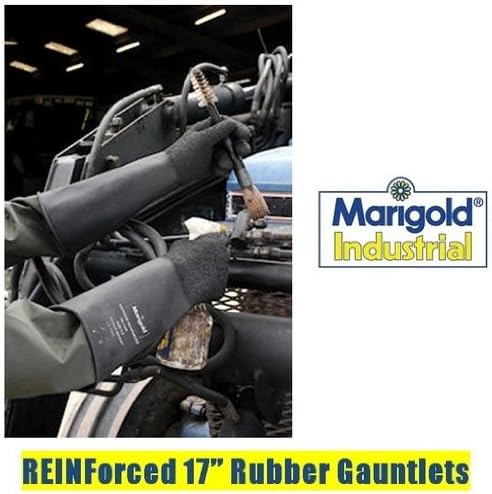 MARIGOLD EMPEROR ME104 REINFORCED - 17 INCH RUBBER GLOVES GAUNTLETS