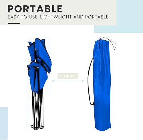 Miniatura 8 de Paquete de 4 sillas plegables para exteriores, sillas de playa portátiles, ligeras y convenientes con portavasos de malla y bolsa de transporte