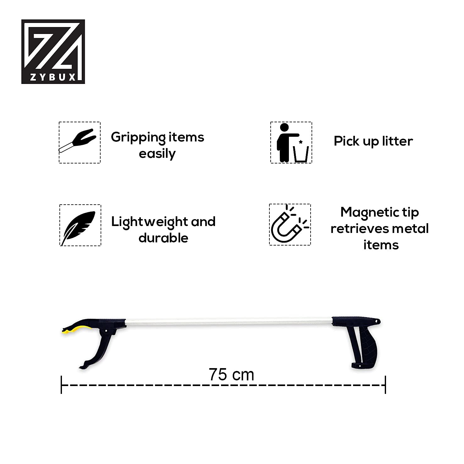 ZYBUX Litter Picker With PickUp Tool Long Arm Mechanical