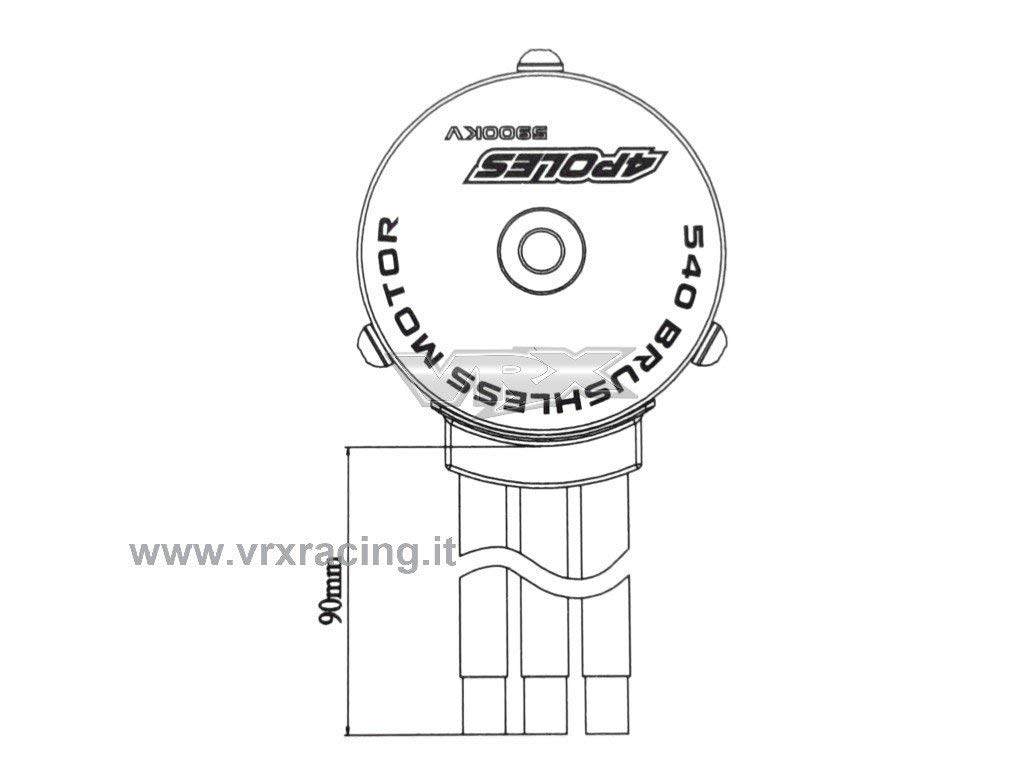 VRX Motore Rocket 540 brushless Sensorless 3900KV