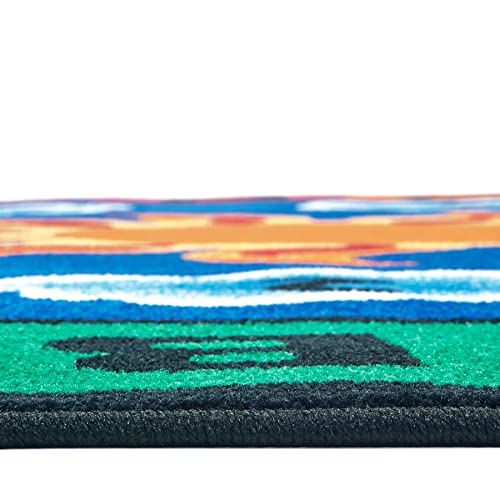 Alfombra Ovalada Educativa Azul para Niños 6ft 9in x 9ft 5in miniatura 3