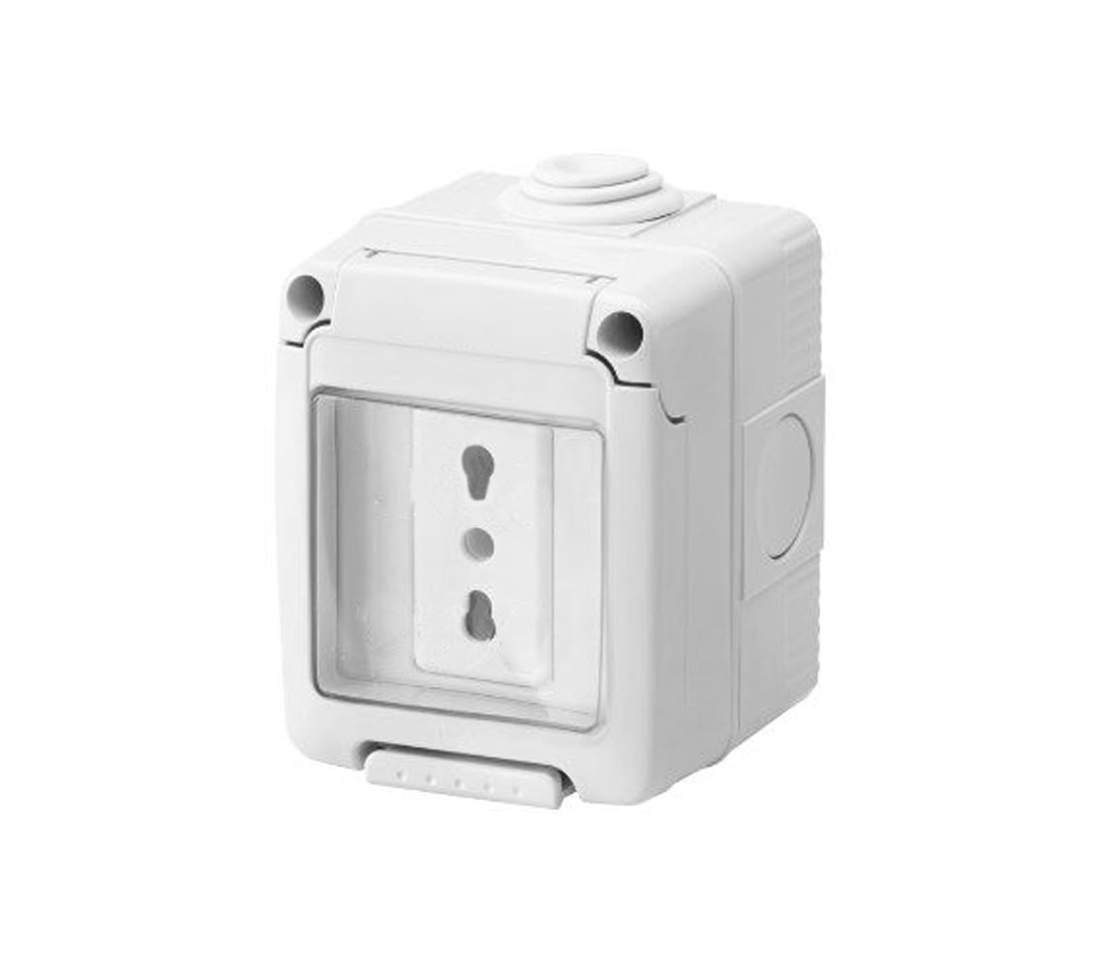 Contenitore Stagno 1 Modulo da Esterno IP55 Con Sportello Presa Civile