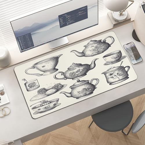 Desk Pad grande impermeable con diseño a mano para oficina miniatura 6