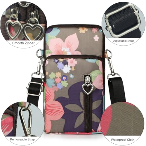Image of JANKS Small Crossbody Bag for Women - Mini Phone Purses with Crossbody Strap and Wallet - Nylon Arm Bag