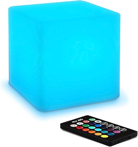 Cubo de luz LED recargable y impermeable para interiores y exteriores inalámbrico con control remoto intuitivo Cautivador cambio de color RGB Cubo de luz LED recargable y impermeable para interiores y exteriores inalámbrico con control remoto intuitivo Cautivador cambio de color RGB
