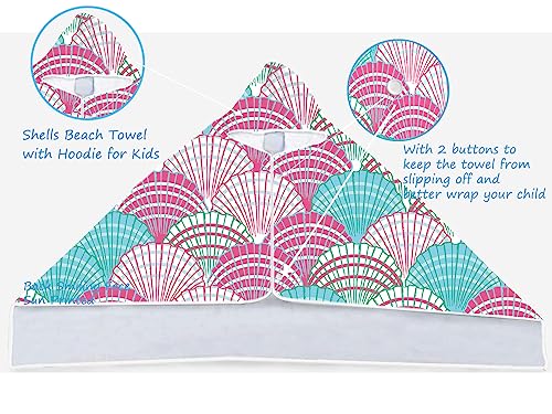 Kids-Shells-Hooded-Beach-Towel-Cute-Pink-Shells-Large-Microfiber-Beach-Bath-Towel-with-Hood-for-Girls-50x30-Soft-Absorbent-Quick-Dry-Beach-Swim-Pool-Towel-for-Toddler-Shells 51wYLdy6TbL