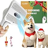 IZSOHHOME Dog Cat Brush for Shedding and Grooming,Self Cleaning Slicker Brush,Massage the skin,Easy to Clean Comb for Long or Short Haired Pets,Also use with Vacuum,Compatible with Vac 32&35mm