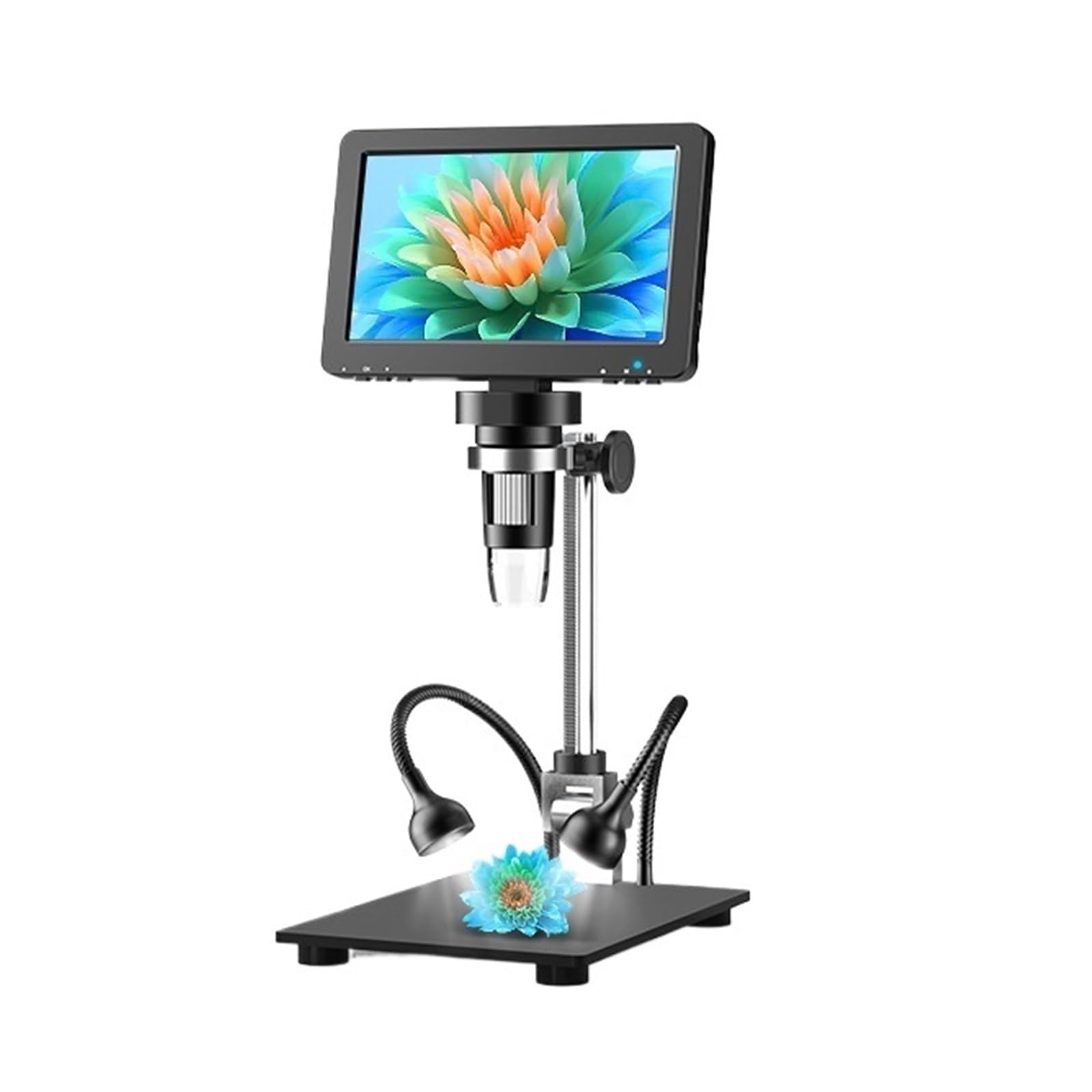 Mikroskop cyfrowy, Mikroskop 16 MP 7 Cali 8 LED 1080 P HD Cyfrowy Ekran LCD | 5M, 10M, 8M, Elektroniczny, Automatyczny, 1200x, Przemysłowy, Lupa