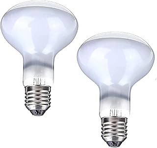 100W UVA Heat Bulb Pet Basking Spot Heating Lamp Bulb Soft White Sun Glow Reptile Heat Lamp Bearded Dargon Infrared Heater for Turtle Aquarium Aquatic Reptile Lizard Chicken Coop E26/E27 110V,2 Pack