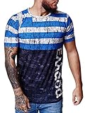 OneRedox Herren Länder T-Shirt Kurzarm Rundhals Fußball Griechenland 1514 XXL