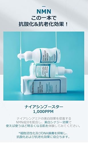 wellderma G-PLUS ナイアシンアミド NMN ペプチド アンプル美容液 の商品画像 4