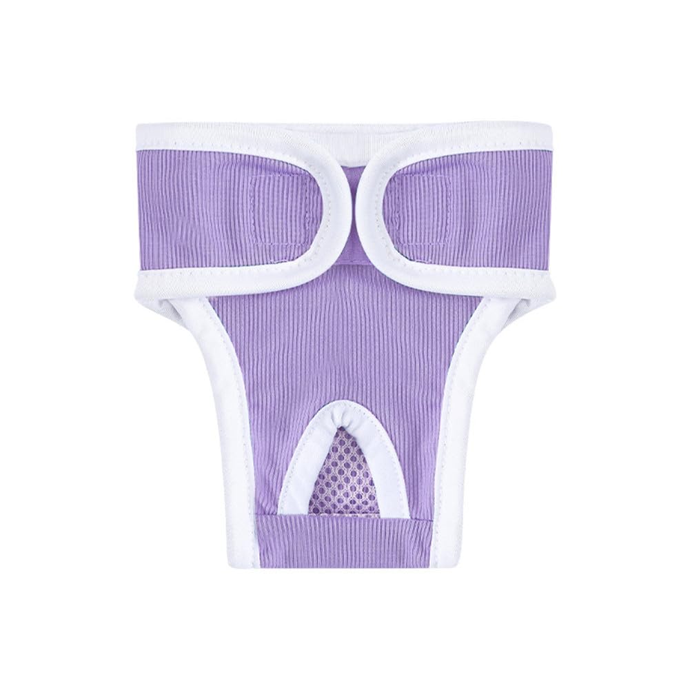 Treer Reutilizable Pañales Perro Hembra, Lavable Pañales Perro Hembra Incontinencia Mascotas Sanitarios Pañal Absorbentes, Bragas Menstruales Perro Hembra (XL,Púrpura)