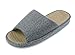 Bronze Times (TM) Unisex Cozy Tatami Indoor Cotton Flax House Slippers (Grey)