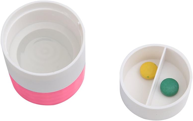 Shintop Pill Cutter Grinder, 3-in-1 Multifunctional Round Tablet Splitter Crusher for Medicine Or Vitamin (Pink)