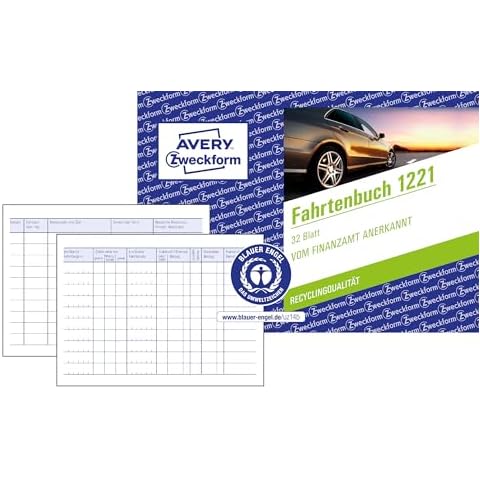 AVERY Zweckform 1221 Car Recycling Logbook Cover