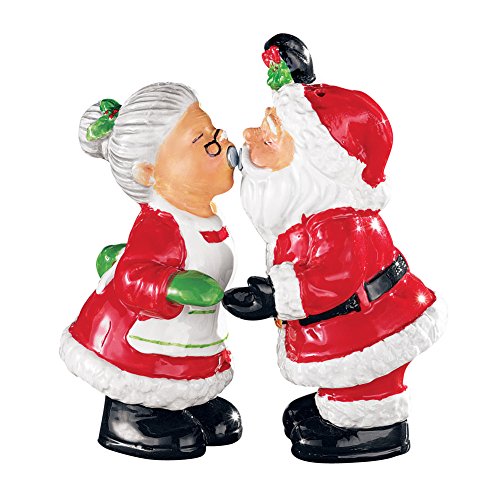 Collections Etc Mr. and Mrs. Santa Claus Salt and Pepper Shakers