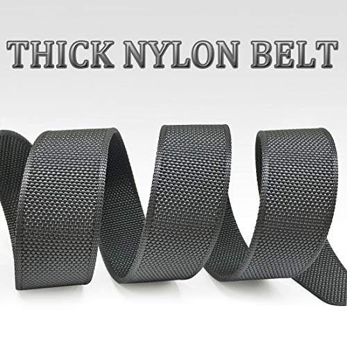 Image of WYuZe Men's Military Tactical Web Belt, Casual Nylon Webbing with No Metal Buckle