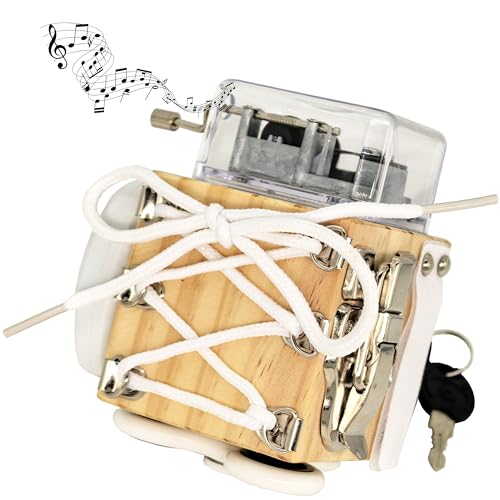 Busy Boxes for Dementia Patients, Fidget Boards for Adults with Dementia, Busy Cube Sensory Toys for Elderly, Alzheimers Activities & Therapeutic Gifts Crafts Gadgets for Seniors with Stroke (Large)